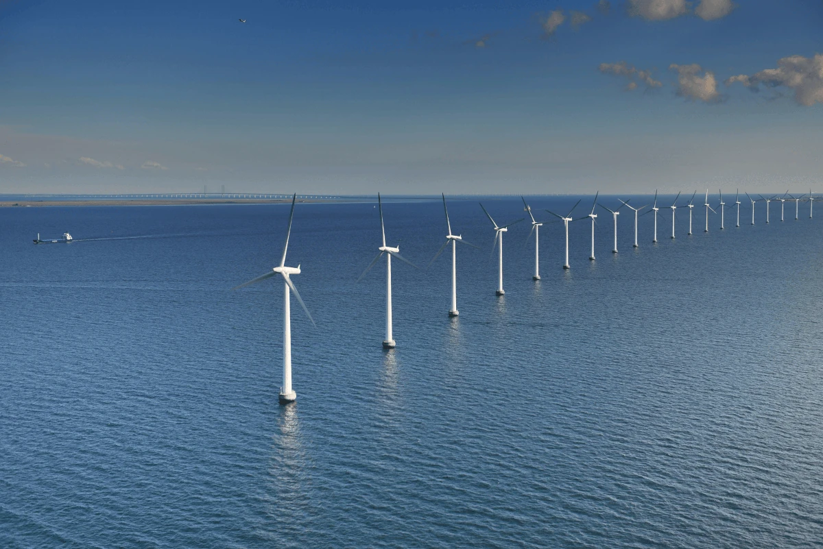 Wind turbines in the ocean